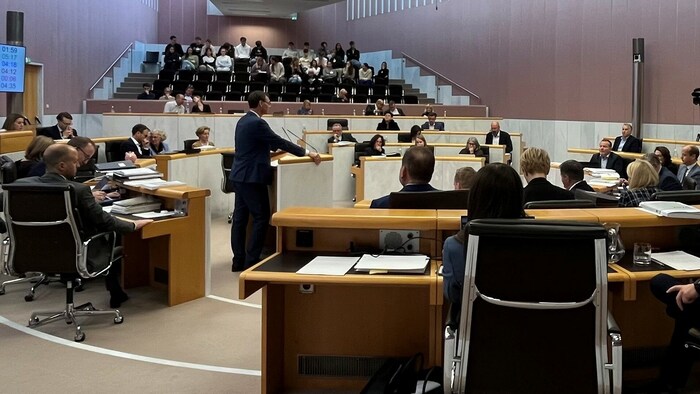 The Vorarlberg state parliament in Bregenz.