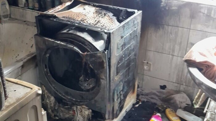 Im Bad der Nachbarn geriet ein Trockner in Brand.