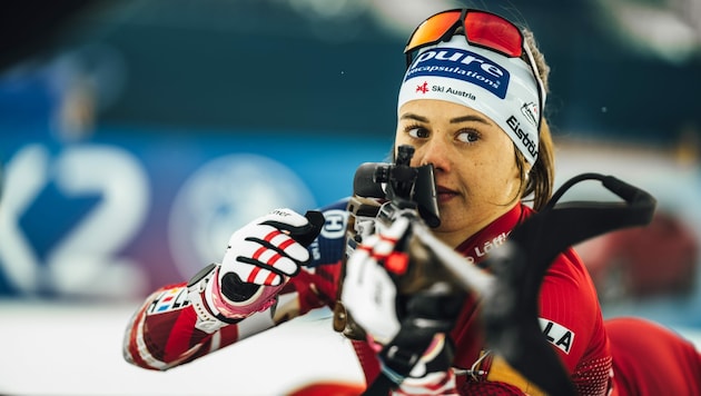 Anna Andexer gelang der erste Stockerlplatz im IBU-Cup. (Bild: Max Hofstätter)