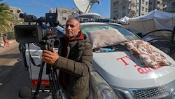 Ein Journalist in Rafah im Gazastreifen (Bild: AFP)