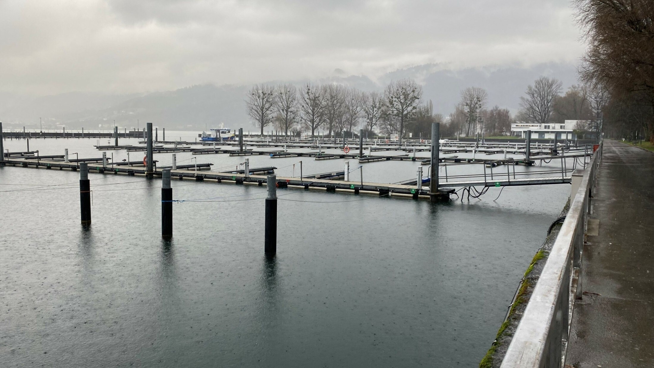 Rain and snow Lake Constance water level currently unusually high