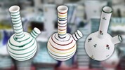 Das sind die drei Designs, in denen die Gmundner Keramik die Bongs produziert.