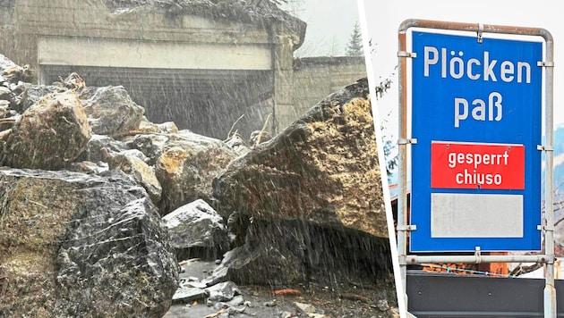The Plöcken Pass has been closed for four months following a rockfall (Bild: Hannes Wallner, Krone KREATIV)