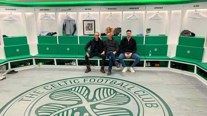 In der Garderobe von Celtic Glasgow