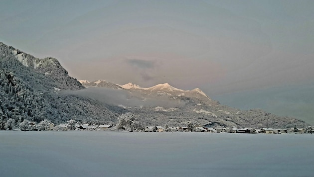 Bludenz am 4. Dezember: Die Hoffnung auf weiße Weihnachten war Anfang des Monats noch groß. (Bild: Bergauer)