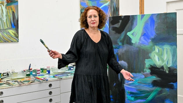 Katja Vassilieva, bekannte Malerin, die in Linz lebt (Bild: Dostal Harald)
