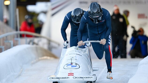 Markus Treichl und Sascha Stepan landeten in Igls auf Platz sieben. (Bild: GEPA pictures)