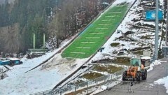 Auf der Bischofshofener Schanze kam es zu einem Lawinenabgang. (Bild: zVg.)