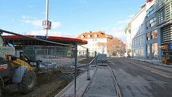 Aus der Garage am Andreas Hofer Platz scheint eine Dauerbaustelle geworden zu sein. (Bild: Christian Jauschowetz)