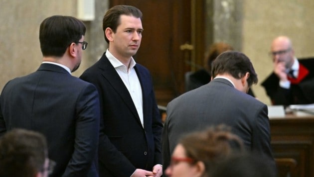 Ex-Kanzler Sebastian Kurz beim Prozess 2024 (Bild: APA/HELMUT FOHRINGER)