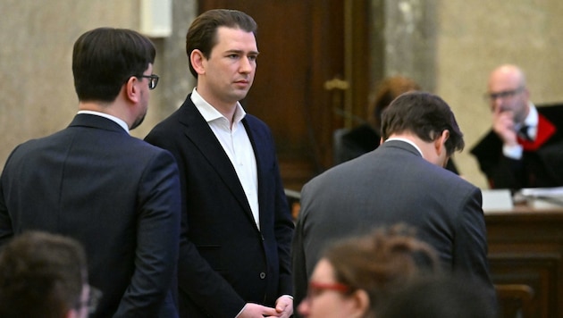 Ex-Kanzler Sebastian Kurz beim Prozess 2024