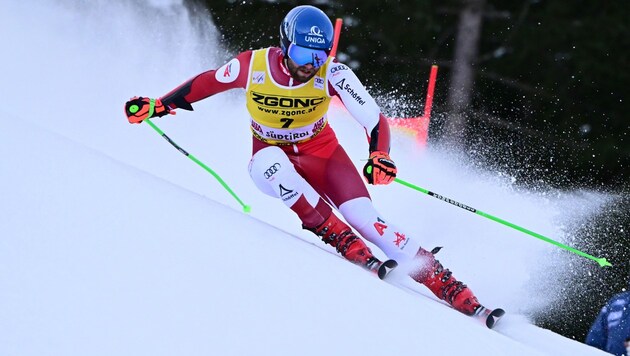 Marco Schwarz raste in Alta Badia auf den zweiten Platz! (Bild: APA/AFP/TIZIANA FABI)