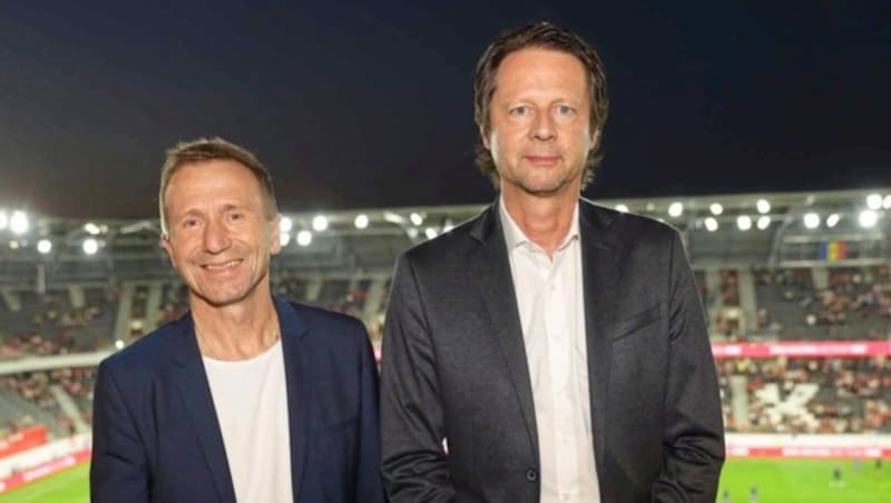 ÖFB-Präsident Klaus Mitterdorfer und Sportboss Peter Schöttel (Bild: GEPA pictures)