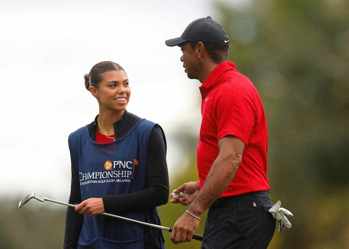 Samantha Woods war in Orlando Caddie ihres Vaters.