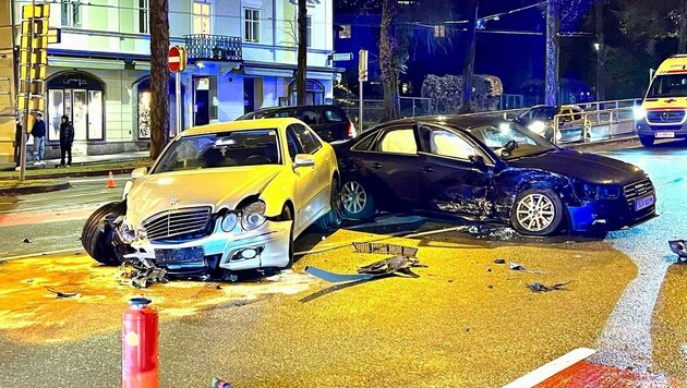 Raser-Crash nahe der Salzburger Altstadt (Bild: Tschepp Markus)