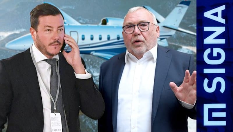 Enge Bande: René Benko, Alfred Gusenbauer (Bild: zVg, APA, AFP, Krone KREATIV)