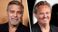 George Clooney und Matthew Perry (Bild: Matthew Perry: APA/Getty Images via AFP/GETTY IMAGES/Phillip Faraone George Clooney: Richard Shotwell/Invision/AP, Krone KREATIV)