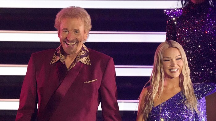 Thomas Gottschalk hier bei seiner letzten Sendung „Wetten, dass...?“ mit Hip-Hop Sängerin Shirin ...