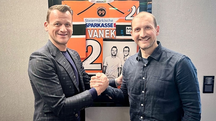 Wollen Eishockey in Graz langfristig zur Ziel- und Titelstadt ausbauen: Jerich (li.) und Pinter.