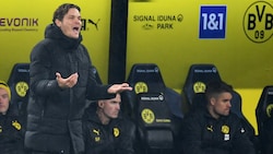 Dortmunds Trainer Edin Terzic ist schon schwer angezählt. (Bild: APA/AFP/UWE KRAFT)