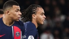 Kylian (left) and Ethan Mbappe both left PSG in the summer. (Bild: APA/AFP/FRANCK FIFE)