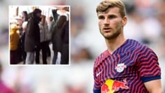 Timo Werner reagierte gelassen. (Bild: GEPA, twitter, krone.at-grafik)