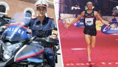 Den Großteil des Jahres kümmert sich Mario Bauernfeind um die Sicherheit der Bevölkerung Wiens. Dabei lässt er sein Training und seine großen Ziele nicht aus den Augen.  (Bild: S. Hertel/Heute, Frankfurtmarathon, Krone KREATIV)