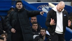 Mauricio Pochettino (l.) will einen neuen Stürmer an die Stamford Bridge holen, Christian Ilzer (r.) kennt ihn bereits. (Bild: APA/AFP/Ben Stansall, GEPA)