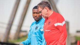 David Alaba (l.) und ÖFB-Teamchef Ralf Rangnick (Bild: GEPA pictures)