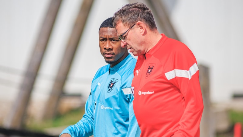 Ralf Rangnick already has to do without captain David Alaba. (Bild: GEPA pictures)