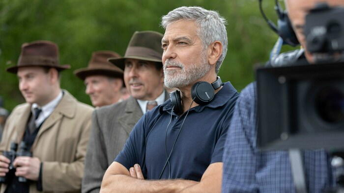 George Clooney am Set des Films „The Boys in the Boat“