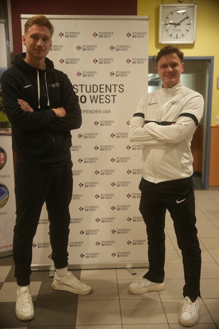 Die „Students Go West“-Gründer: Fabio Rumpler (re.) und Luca Puster