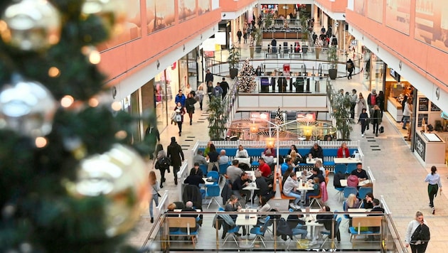 Die City Arkaden in Klagenfurt haben jährlich sechs Millionen Besucher. Das Weihnachtsgeschäft ist ein wichtiges. (Bild: f. pessentheiner)