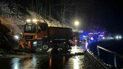 Im Pongau gingen mehrere Muren ab, wie etwa hier in Bischofshofen. (Bild: Freiwillige Feuerwehr Bischofshofen)