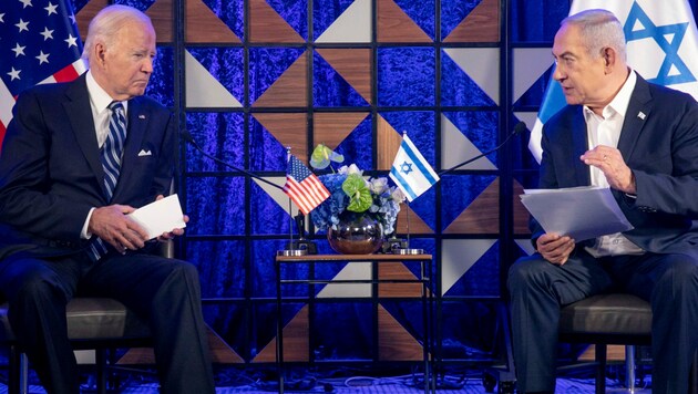 Sind nicht gut aufeinander zu sprechen: Biden und Netanyahu (Bild: AP)