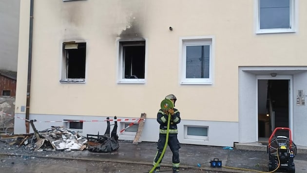 In diesem Haus in der Wiener Straße brannte es. (Bild: zVg)