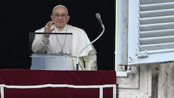 Papst Franziskus beim Angelus-Gebet am Sonntag (Bild: AFP)