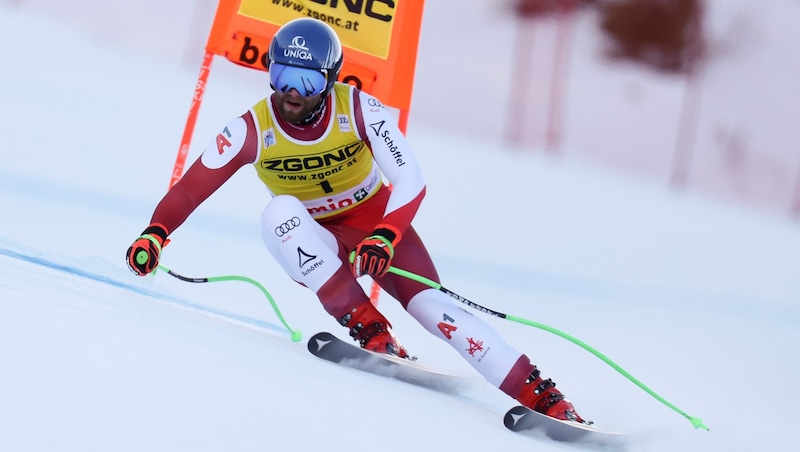 In Bormio 2023 fuhr Schwarz sein bisher letztes Rennen im Weltcup. (Bild: AP)