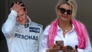 Michael und seine Frau Corinna Schumacher (Bild: AFP, krone.at-grafik)