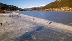 Der Weißensee ist zum Eislaufen freigegeben.  (Bild: weissensee)