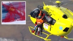 Marco Schwarz musste mit dem Heli ausgeflogen werden. (Bild: ORF, krone.at-grafik)