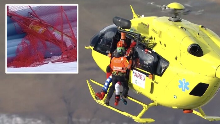 Marco Schwarz crashed heavily in Bormio.