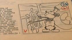Szene aus dem Original-Drehbuch zu Disneys "Steamboat Willie" aus dem Jahr 1928 (Bild: AFP)