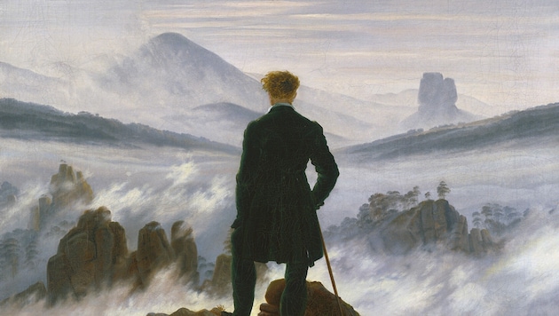 Caspar David Friedrichs berühmter „Wanderer im Nebelmeer“. (Bild: SHK/Hamburger Kunsthalle/bpk Foto: Elke Walford)