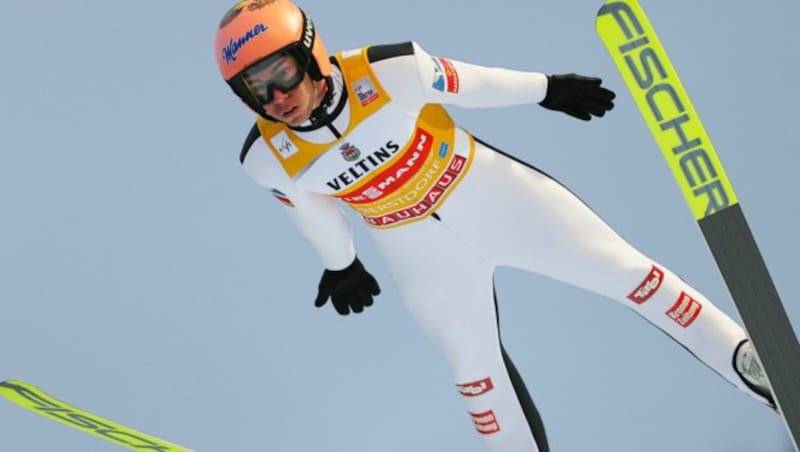 Stefan Kraft sorgte für Österreichs ersten Stockerlplatz bei einem Tournee-Springen in Oberstdorf seit 2018. (Bild: GEPA)