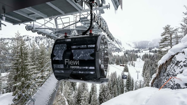 Die neue Technologie wurde spezifisch für dieses Projekt von der Weisse Arena Bergbahnen AG in Laax und der Bartholet Maschinenbau AG entwickelt. (Bild: weissearena.com/Philipp Ruggli)