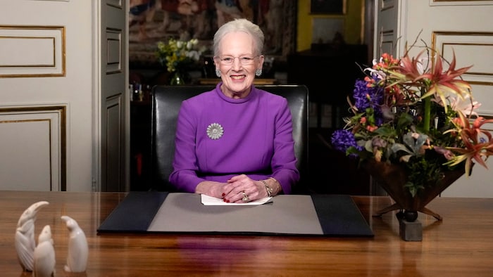 Königin Margrethe von Dänemark bei ihrer Silvesteransprache