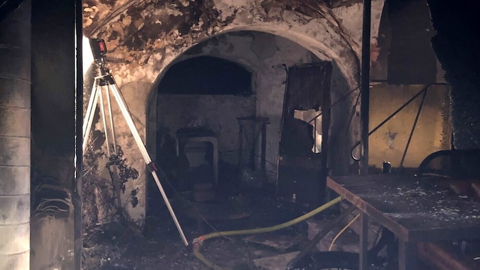 Das Lokal, in dem der Brand ausbrach.