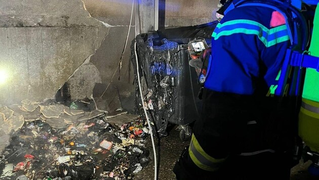 Die Berufsfeuerwehr Klagenfurt war im Einsatz. (Bild: Berufsfeuerwehr Klagenfurt)