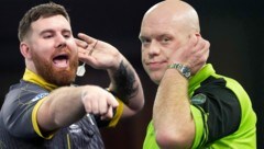 Scott Williams (li.) schaltete Topfavorit Michael van Gerwen aus. (Bild: AP)